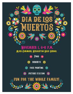 Flyer promoting Day of the Dead, english version. 
